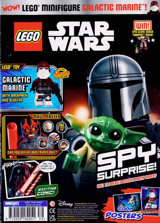 LEGO Star Wars Magazine Issue 139 cover featuring the exclusive Galactic Marine minifigure