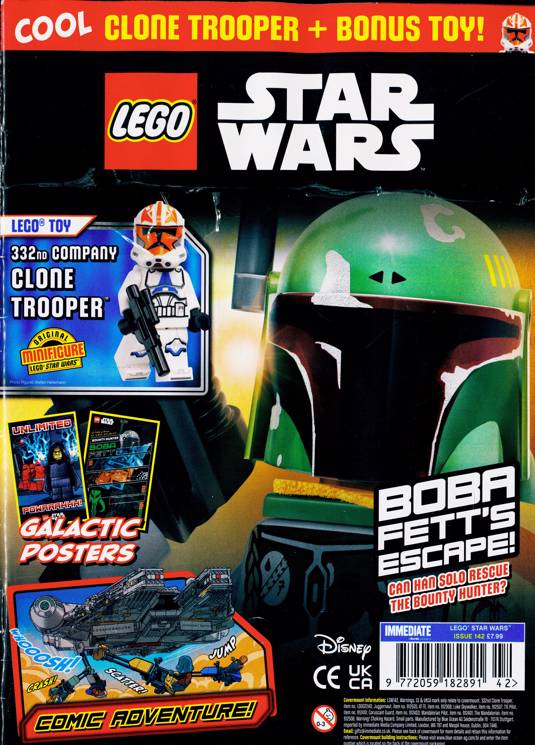 Cover of LEGO Star Wars Magazine Issue 142 from Immediate Media with the 332nd Clone Trooper minifigure gift