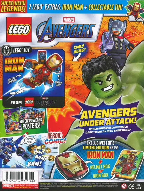 LEGO Super Hero Legends Magazine Issue 34 cover, Avengers-numbered edition